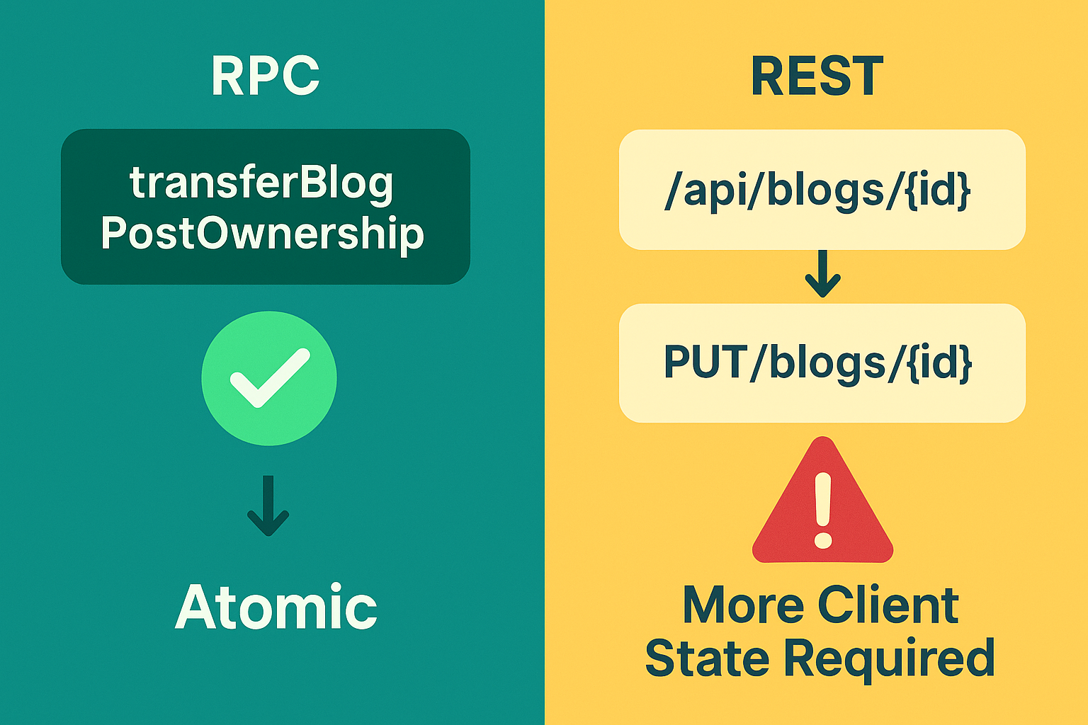 Graph 1: atomic RPC vs multi-step REST Wrapper